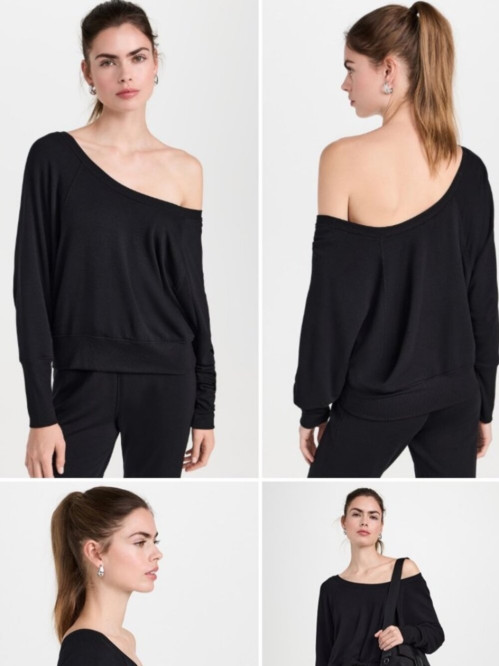 Splits 59 Black Indy Indy Dolman Fleece Sweatshirt Sz. S *EUC* MSRP: $128+tax